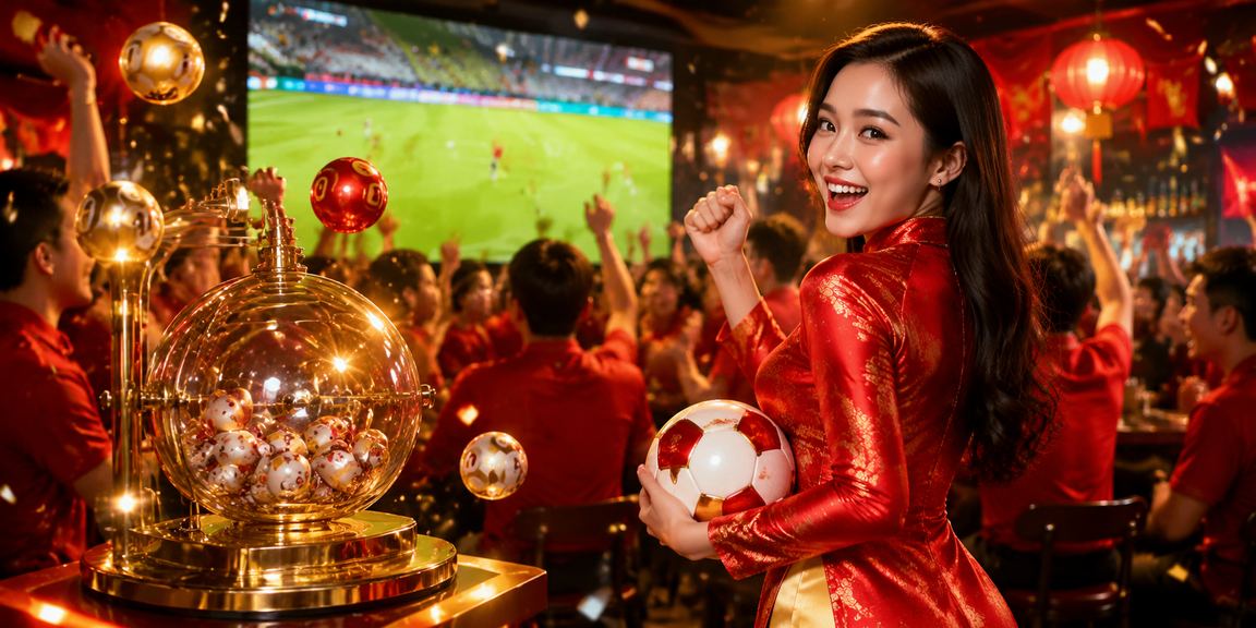 Phụ nữ Hà Nội mặc áo dài kiểm tra kết quả xổ số và ưu đãi giải thưởng trực tuyến